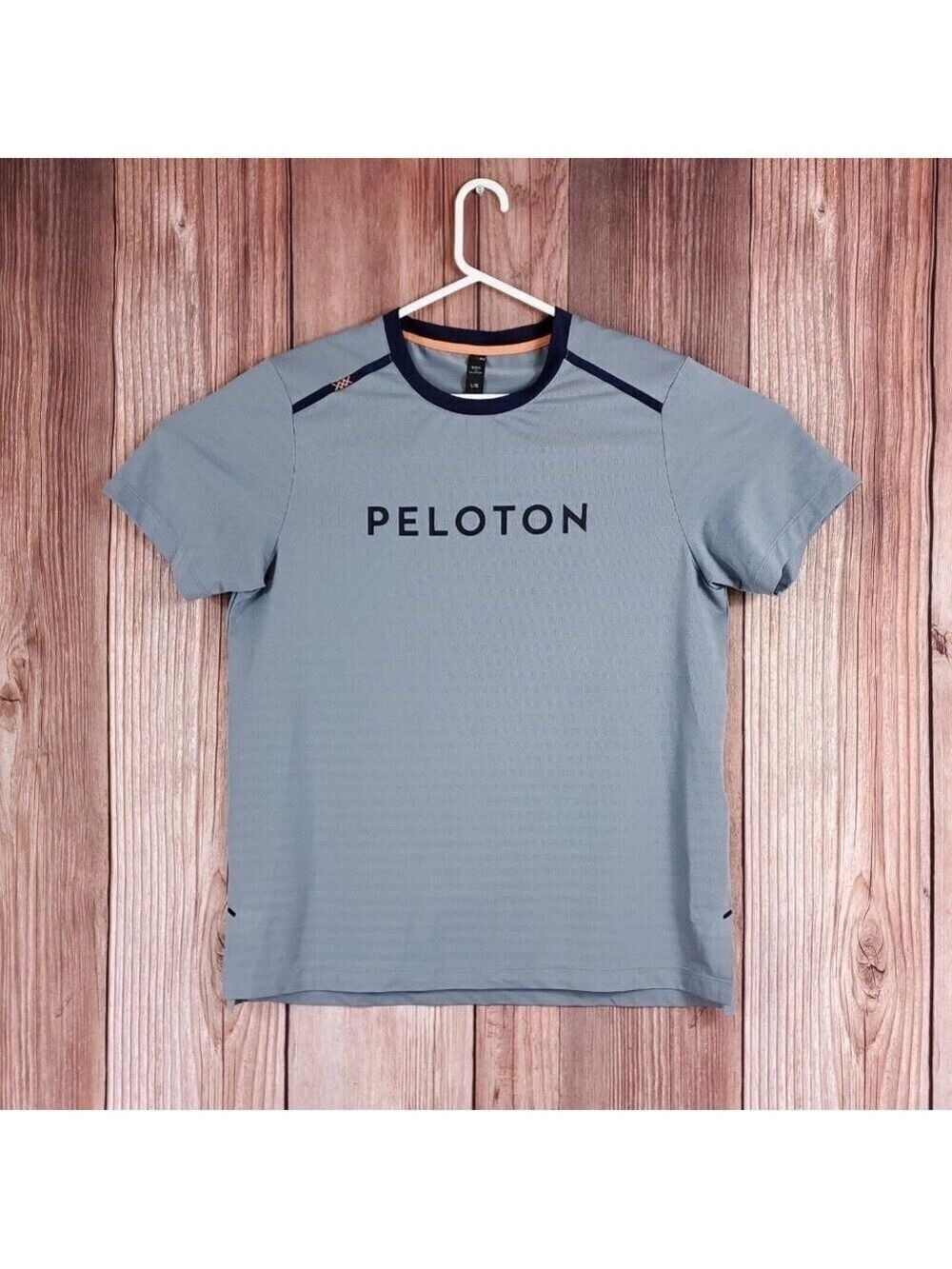 Rhone Peloton Mens Size Large Swift Short Sleeve Gray Performance Athletic Shirt